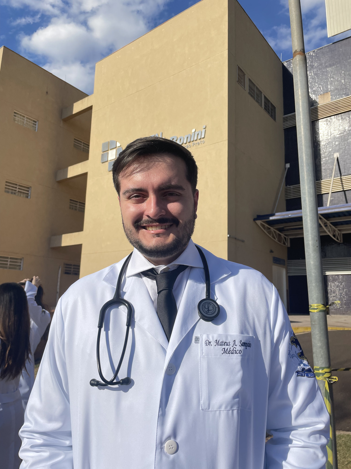 Physician in white coat